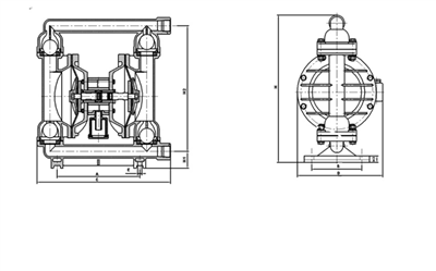衬四氟防腐气动隔膜泵